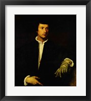 The Man with a Glove, c.1520 Fine Art Print