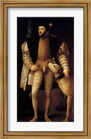 Charles V Holy Roman Emperor and King of Spain with his Dog Fine Art Print