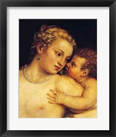 Venus Delighting herself with Love and Music, 1545 Fine Art Print