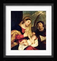 Madonna and Child with SS. Stephen, Jerome and Maurice Fine Art Print