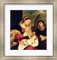 Madonna and Child with SS. Stephen, Jerome and Maurice Fine Art Print