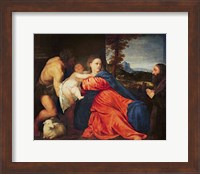 Virgin and Infant with Saint John the Baptist and Donor Fine Art Print