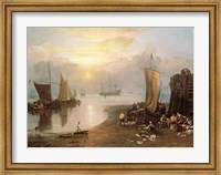 Sun Rising Through Vapour: Fishermen Cleaning and Selling Fish, c.1807 Fine Art Print