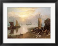 Sun Rising Through Vapour: Fishermen Cleaning and Selling Fish, c.1807 Fine Art Print
