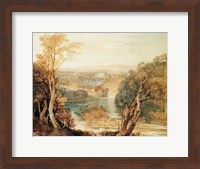 The River Wharfe with a distant view of Barden Tower Fine Art Print