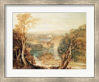 The River Wharfe with a distant view of Barden Tower Fine Art Print