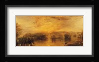 The Lake, Petworth: Sunset, a Stag Drinking Fine Art Print