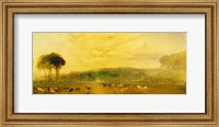 The Lake, Petworth: Sunset, Fighting Bucks Fine Art Print