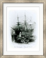 The Bellerophon at Plymouth Sound in 1815 Fine Art Print