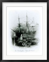 The Bellerophon at Plymouth Sound in 1815 Fine Art Print