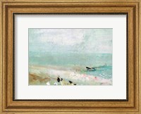 Beach with figures and a jetty. c.1830 Fine Art Print