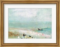 Beach with figures and a jetty. c.1830 Fine Art Print