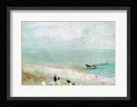 Beach with figures and a jetty. c.1830 Fine Art Print