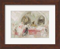 Service in the chapel at Petworth, 1830 Fine Art Print