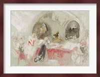 Service in the chapel at Petworth, 1830 Fine Art Print