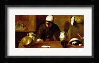 Kitchen Maid with the Supper at Emmaus, c.1618 Framed Print
