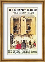 Poster advertising a psychic performance by the Davenport Brothers, 1865 Fine Art Print