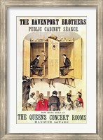 Poster advertising a psychic performance by the Davenport Brothers, 1865 Fine Art Print
