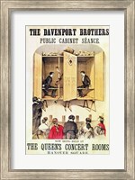 Poster advertising a psychic performance by the Davenport Brothers, 1865 Fine Art Print