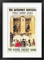 Poster advertising a psychic performance by the Davenport Brothers, 1865 Fine Art Print