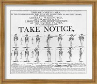 US Army Recruiting Poster Showing Various Positions of a Soldier Under Arms Fine Art Print