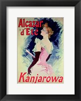 Poster advertising Alcazar d'Ete starring Kanjarowa Fine Art Print