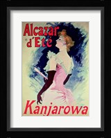 Poster advertising Alcazar d'Ete starring Kanjarowa Fine Art Print