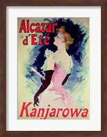 Poster advertising Alcazar d'Ete starring Kanjarowa Fine Art Print