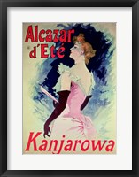 Poster advertising Alcazar d'Ete starring Kanjarowa Framed Print