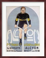 Poster depicting Francois Faber on his Alcyon bicycle Fine Art Print
