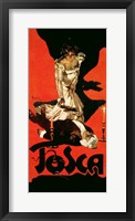 Poster advertising a performance of Tosca, 1899 Fine Art Print