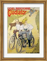 Poster advertising Gladiator bicycles and motorcycles Fine Art Print