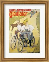 Poster advertising Gladiator bicycles and motorcycles Fine Art Print