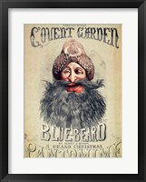 Poster for a Christmas pantomime of 'Blue Beard' Fine Art Print