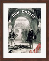 Poster advertising 'Don Carlos' Fine Art Print