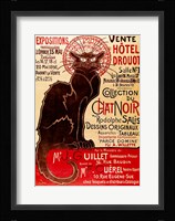 Poster advertising an exhibition of the 'Collection du Chat Noir' Cabaret Fine Art Print