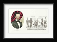 Hon. Abraham Lincoln, 16th President of the United States, 1860 Framed Print