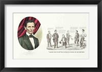 Hon. Abraham Lincoln, 16th President of the United States, 1860 Framed Print