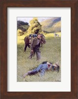 A Lonely Duel in the Middle of a Great Sunny Field Fine Art Print