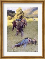 A Lonely Duel in the Middle of a Great Sunny Field Fine Art Print