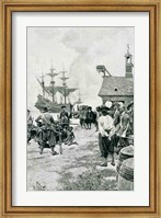 The Landing at Jamestown from a Dutch Man-of-War Fine Art Print