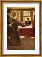 Mary Dyer Brought Before Governor Endicott Fine Art Print