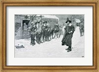 The Puritan Governor Interrupting the Christmas Sports Fine Art Print