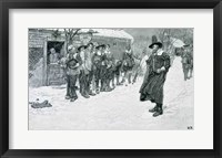 The Puritan Governor Interrupting the Christmas Sports Fine Art Print