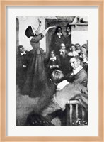 Anne Hutchinson Preaching in her House in Boston, 1637, illustration from 'Colonies and Nation Fine Art Print