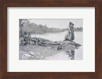 The Death of Indian Chief Alexander, Brother of King Philip Fine Art Print