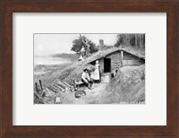 A Pennsylvania Cave-Dwelling, illustration from 'Colonies and Nation' Fine Art Print