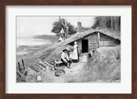 A Pennsylvania Cave-Dwelling, illustration from 'Colonies and Nation' Fine Art Print