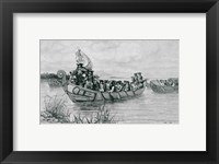 The Landing of Cadillac, illustration from 'The City of the Strait' Fine Art Print