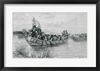 The Landing of Cadillac, illustration from 'The City of the Strait' Fine Art Print